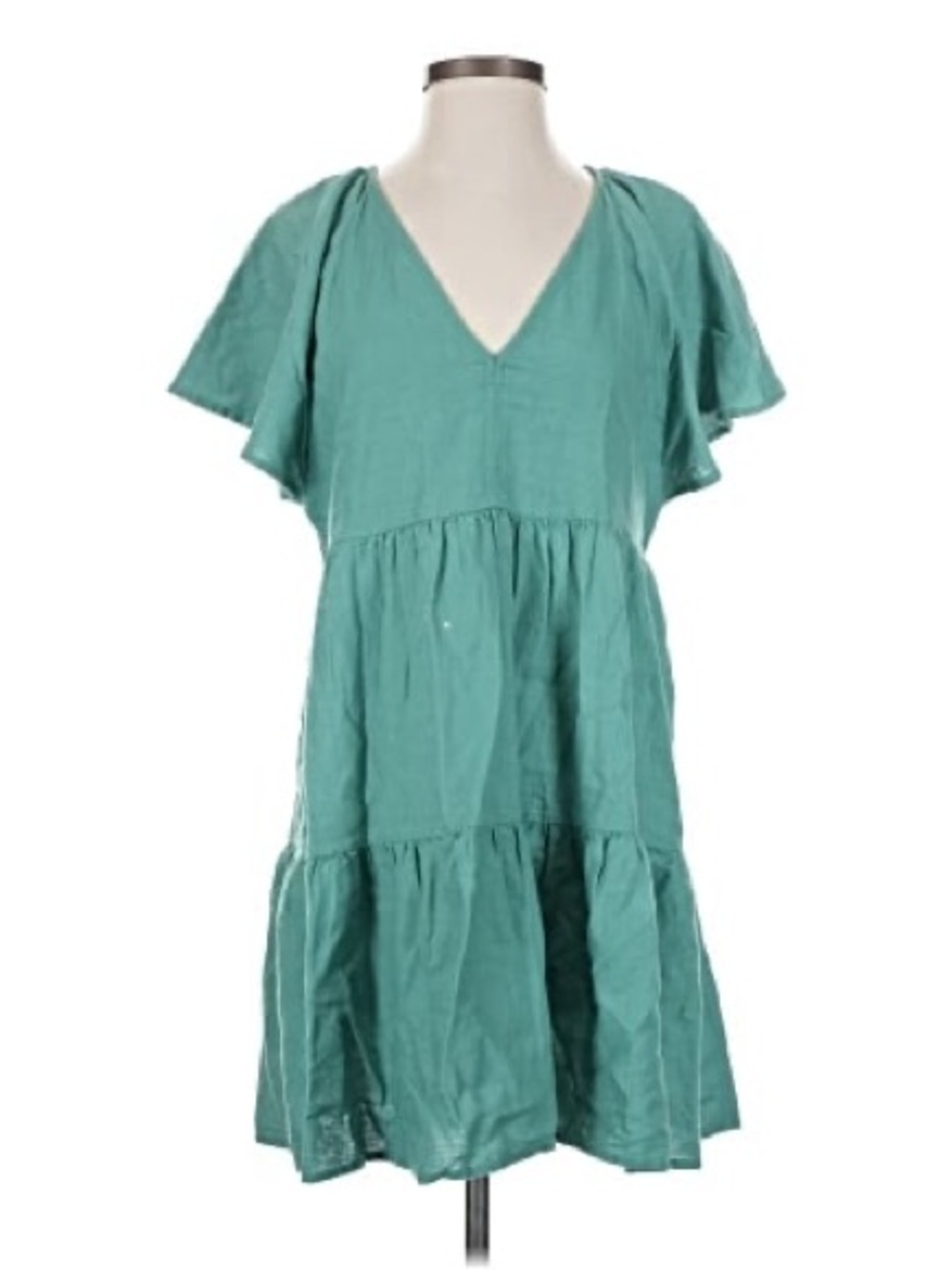 Universal thread green linen dress - M - Picture 3 of 6